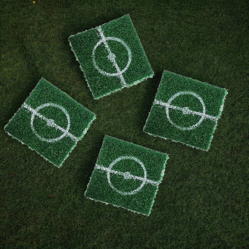 Mad Monkey Green & White Standard Football Coaster