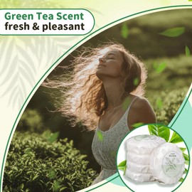 RAQEHO 120 Mini Bar Soap Bulk - Travel Soap Individually Wrapped Body Bath Gentle Soap Bars Men Women Travel Size Toiletries for Homeless Hotel Essentials for Guest Bathroom Airbnb（Green Tea）