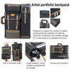 TRANSON Art Portfolio Case Artist Backpack Canvas Bag Large 26”