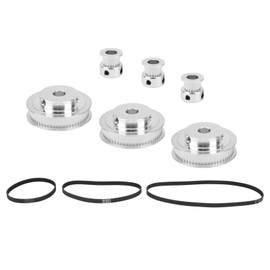 Walfront 20Tooth / 60T Synchronous Wheel and 3 Piece Timing Belt for Maximum Durability + 2GT-200/280/400/mm Timing Belt, Default