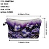 Livel lhood Purple Floral Butterfly Makeup Bag Cute Small Organizer