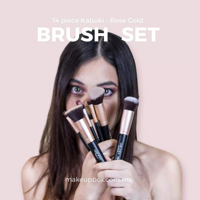 Make Up Box Set de 14 brochas de maquillaje Make