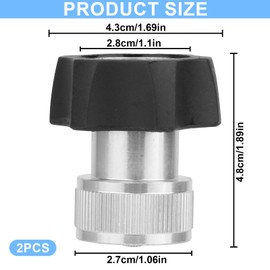 lasuroa 2pcs Electric Pressure Washer Coupler, 3/4 Inch High Pressure Washer Hose Connector Aluminum Alloy Garden Hose Adapter Connect Fittings Accessories