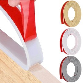16.4ft U-Shape Edge Banding, HeiPen Self Adhesive Rubber Edge Trim, TPE Flexible Furniture Edge Protector for Wood Veneer Cabinet Repair Furniture Restoration (18mm, White, 1)
