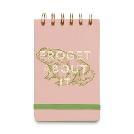DesignWorks Ink 8,9 x 14,6 cm Vintage Sass Wire Bound Small Spiral Pocket Notepad Memo Book - Aesthetic Desk Accessories & Funny Office Supplies for School, Office, & Small Business - Froget About It