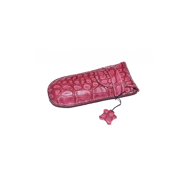 nasenfahrrad24 Lina Case with Slip-in Flap in Berry Genuine Leather