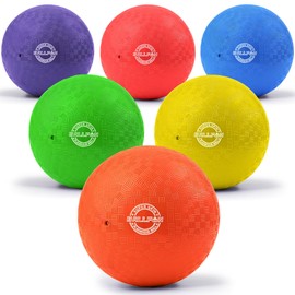 BallFUN Dodgeballs Playground Balls 8.5", Dodge Ball Set for Kids & Adults, Bouncing Kickballs Handball for Outdoor & Indoor Games - Includes Pump & Mesh Storage Bag (8.5",6 Pack)