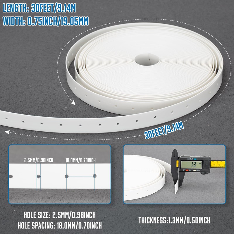 Plastic Hanger Strap 3/4 Inch x 30 FT Reinforced Flexible