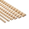Dylrauoza Beaded Wood Trim Molding, 15 Pack Unfinished Half-Round Decorative