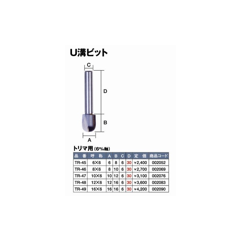 Super U Groove Bit 16x6 TR-49