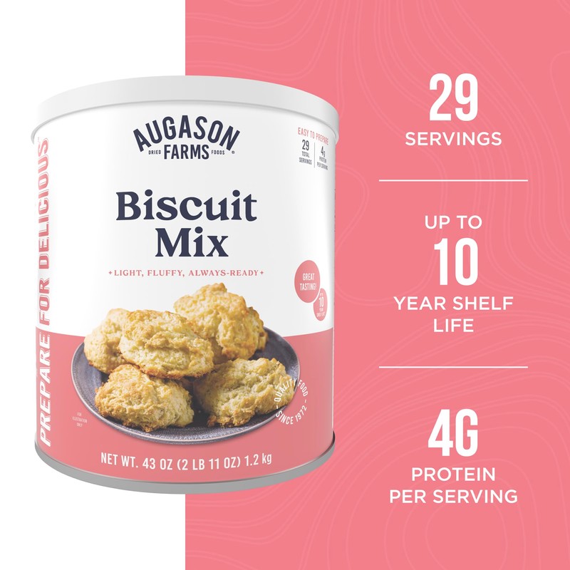 Buttermilk Biscuit Mix Can Emergency Food Supply, 29 Servings, 10
