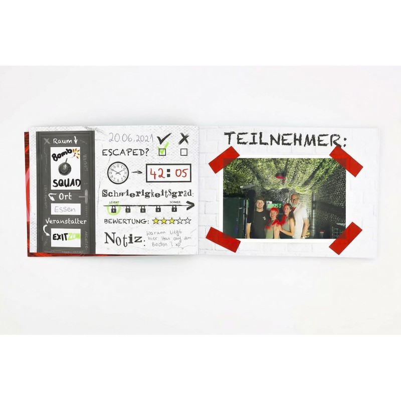 Escape Lock Book - Log Book to Enter and Fill
