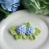 1 Pc Handmade Large 3D Ceramic Double Bloom Blue Hydrangea