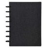 Talia Discbound Notebooks, Planner, Customizable, (Black w/Black Discs, Junior (5.5in