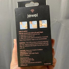 Kiss Jewel Blue Fake Nails Extra Long