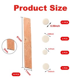 27 Pcs Clarinet Cork Replacement Kit with10 Pcs Clarinet Neck Joint Cork Sheet and 17 Pcs Clarinet Pads Bb Clarinet Woodwind Instrument Pads Clarinet Instrument Accessories,Accessory Replacement Kit