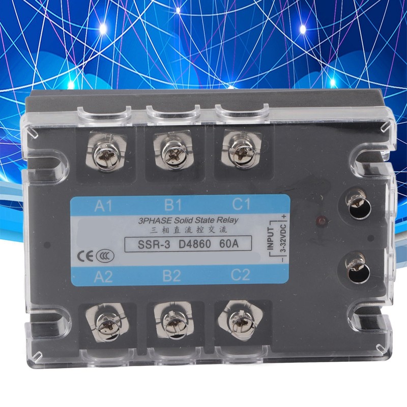 3 Phase Solid State Relay SSR-3 D4860 60A DC‑AC 480V