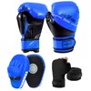 3-in-1 Boxing Gloves and Punching Mitts Set for Kids Ventilated