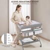 Baby Changing Table with Wheels, Maydolly Portable Adjustable Height Folding