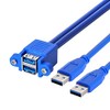 Cablecc Combo Dual USB 3.0 macho a hembra apilable 50