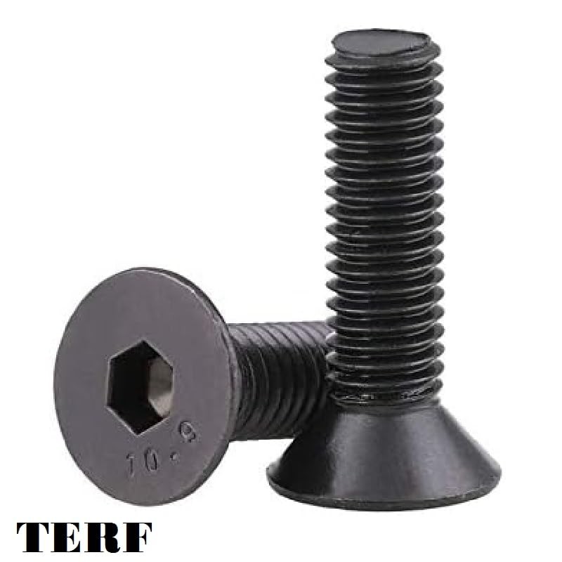 TERF® M6 X 30mm Hex Socket Countersunk Black Machine Screw