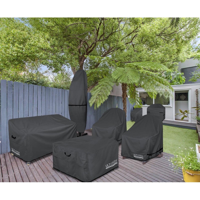 ULTCOVER Patio Fire Pit Table Cover Square 44 inch Outdoor