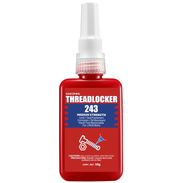 ESKONKE Thread Locker Blue 243 - Removable Threadlocker Metal Glue