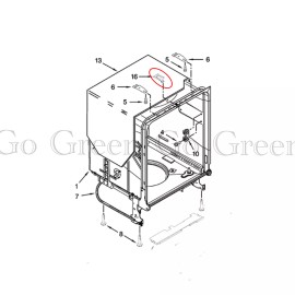 Amana, Jenn-Air, Kenmore, KitchenAid, Maytag Whirlpool Dishwasher WDF520PADW5 Door Latch Strike P/N WPW10544004 W10544004