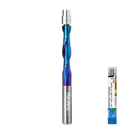 HARDWIN Up-Cut Spiral Flush Trim Router Bit for Wood 1/4" Shank Solid Carbide CNC Woodworking Tool Precision Cutting, Edge Trimming, Flush Cut, Router Bit Set .1PC