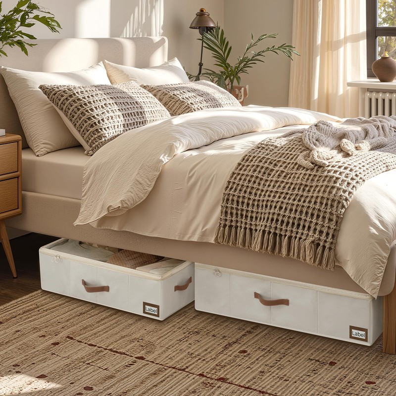 StorageWorks Under Bed Storage with Removable Wheels, 10'' Underbed Storage