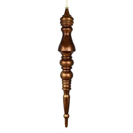 Vickerman 20" Mercury Finial Ornament, Shatterproof Plastic, Christmas Tree Decoration, Chocolate