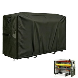 Heavy Duty Kayak Rack Cover 12.7ft – Waterproof Dustproof UV Protective. For Freestanding Kayak Stand, for 2-4 Tier Racks, for Canoes, SUPs, Paddleboards & Surfboards（153" LX 35" W X 55" H)