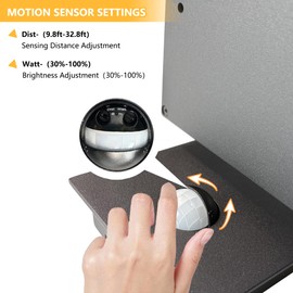 Lustrlach Outdoor Motion Sensor Wall Light Fixture,15in LED Modern Outside House Light with Clear Glass,Waterproof Exterior Porch Light for Garage Patio Front Door