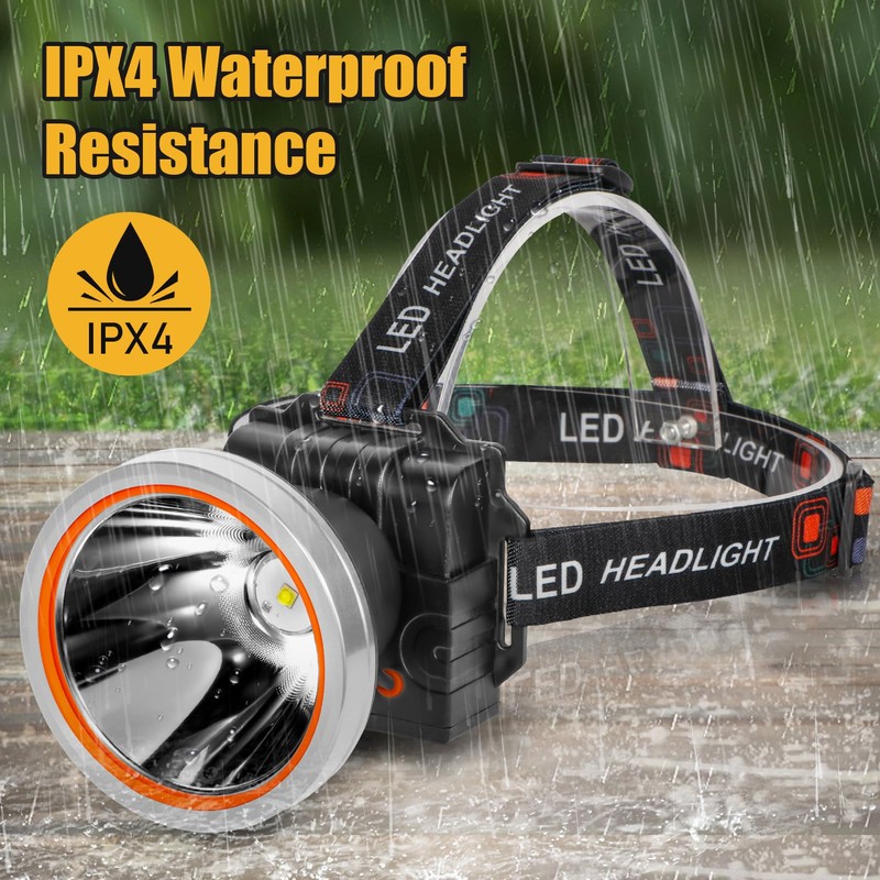 Lokilo Ultra-Bright LED Headlamp,High Lumen Rechargeable and Waterproof Headlight with