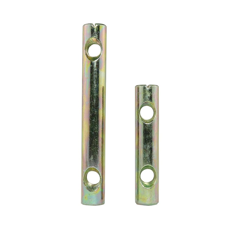 RLECS Barrel Nut 4PCS 2 Holes Cylindrical Cross Dowels Slotted
