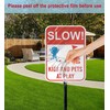 2Pack Slow Down Signs Kids and Pets at Play Sign