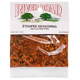 River Road Etouffee Seasoning, 1 Ounce Packet (No Salt, No MSG Blend - Seasons 1 Pound of Shrimp or Crawfish Tails)