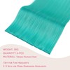 WENNALIFE TealGreen Clip-In Human Hair Extensions, 50 cm, 6 Pieces,