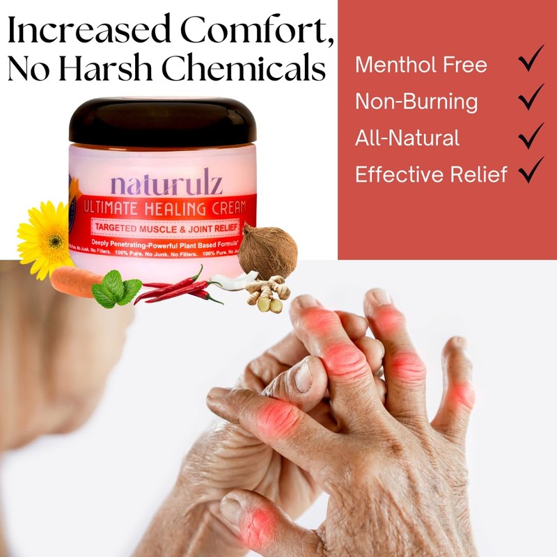 Naturulz Ultimate Healing Cream 4 ounce All-Natural Extra Strength Muscle