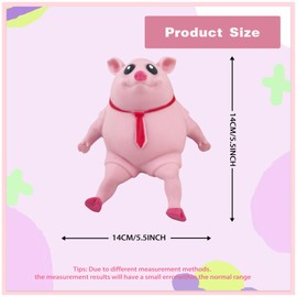 Squishy Pig Cute Squishy Pig Toy Stress Reliever Toy for Kids and Adults Funny Stress Toy Novelty Cute Pig Squeeze Sensory Fidget Autism Piggy Squeeze