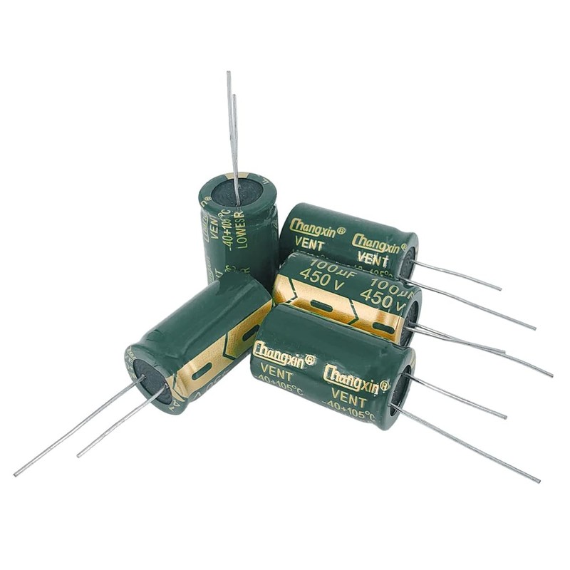PENGLIN 5PCS Electrolytic Capacitor Aluminum Electrolytic Capacitor 450V 100UF 105℃