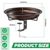 VeyFolzin.st Deck Mounted Bird Bath for Outside, Detachable Birdbath Bowl