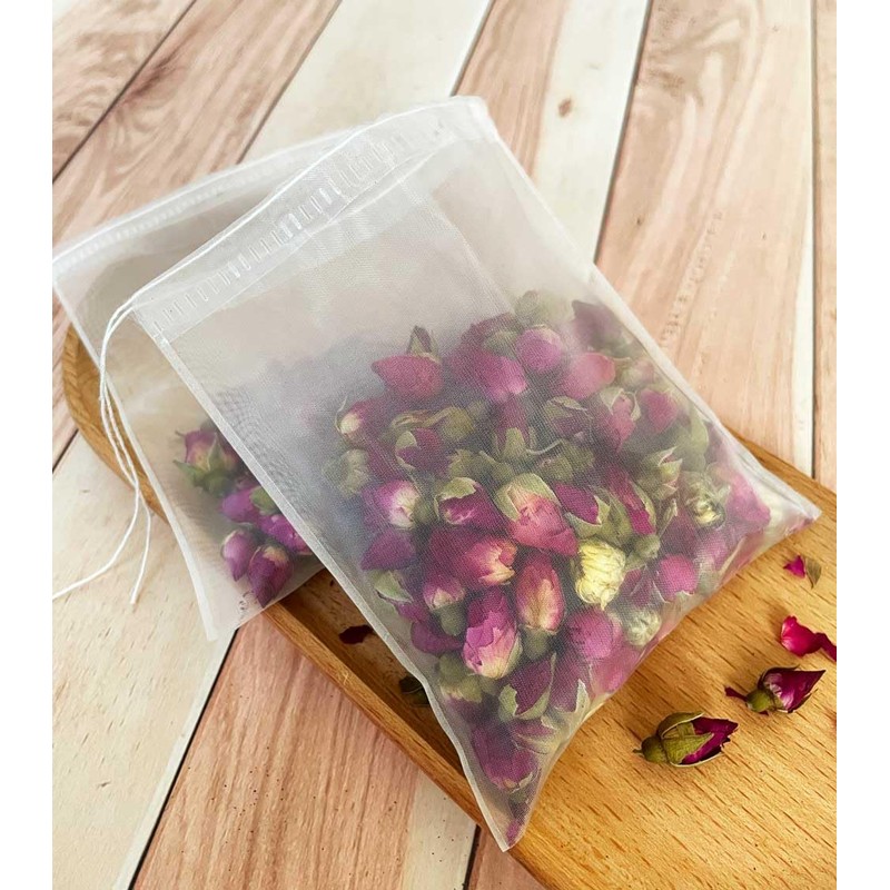 Insiswiner 50Pcs Empty Pyramid Nylon Tea Bags Mesh Tea Infuser