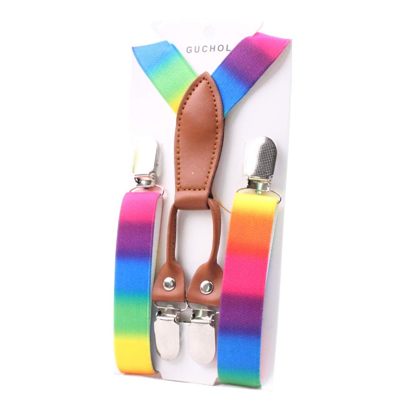 GUCHOL Suspenders Bow tie for Boys and Girls Adjustable Unisex