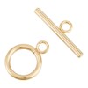 Beebeecraft 1 Box 20 Set Toggle Clasps 24K Gold Plated