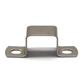 (6 Pieces) 40x40mm Square Pipe Clamp 304 Stainless Steel U Shaped Strut Connector Bracket Tube Buckle Hose Clamp Cable Clamp