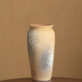 Vintage Ceramic Farmhouse Large Flower Vase, 12 Inch Minimalist Decorative Pottery for Home Decor，Living Room, Shelf, Entryway & Table Centerpiece