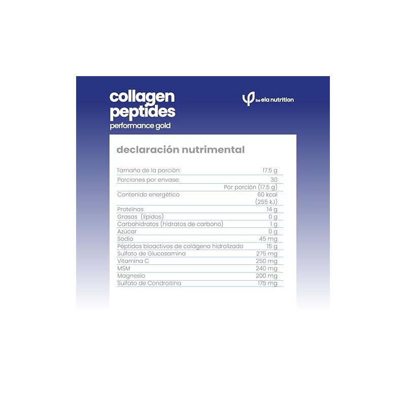 ela nutrition Collagen peptides performance gold Péptidos bioactivos de colágeno