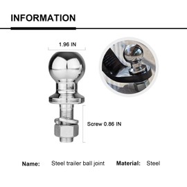MFCGHXR Ball Head Farm Rail, Ball Head Till Rail 22 mm, Ball Head Towing Hitch Farm Rail for Drawbars up to 3.5 Tonnes, Ball Head Coupling for Tractors