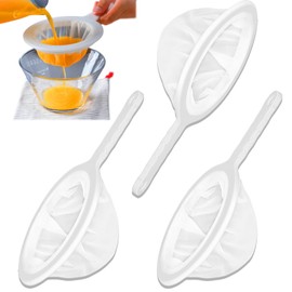 3 PCS Fine Mesh Sieves and Strainers Set, Small Sieves for Cooking, Ideal for Filtering Soy Milk Juice Coffee Rice Milk Perfect for Kitchen Restaurant Cafe Bakery Use